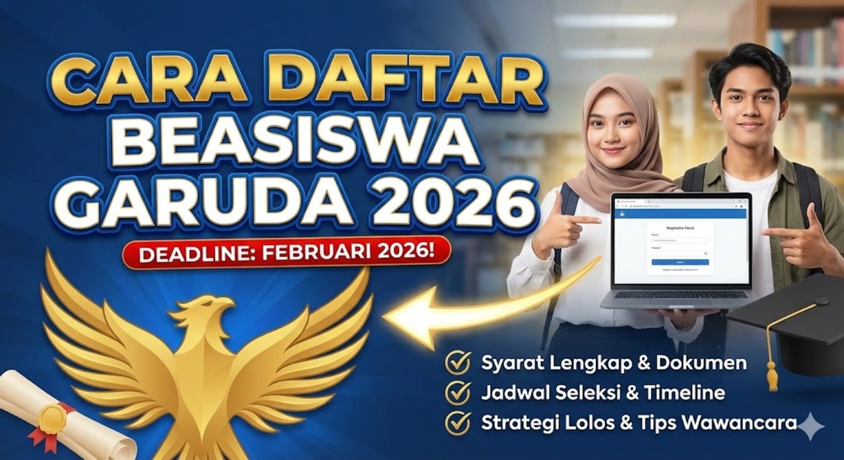 Cara Daftar Beasiswa Garuda 2026: Syarat Lengkap, Jadwal, dan Strategi Jitu Lolos Seleksi Februari 2026