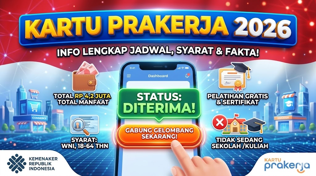 Apa Itu Kartu Prakerja 2026? Ini Fakta, Syarat, dan Jadwal Gelombang Terbaru